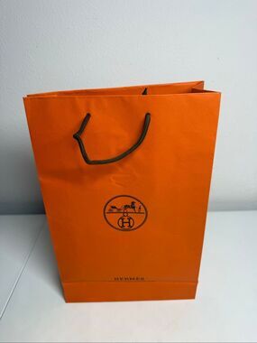 Hermès Orange Shopping Gift Bag Large Luxury Designer Boutique 17 X 11 In